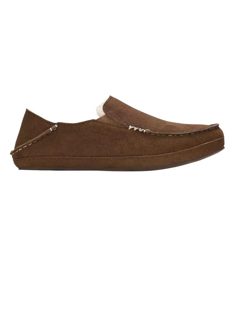 OluKai Women's Nohea Slippers Brown Suede Slip-On 11